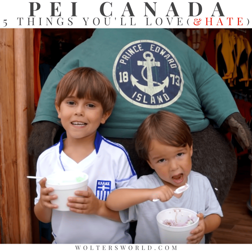 eating ice cream in prince edward island