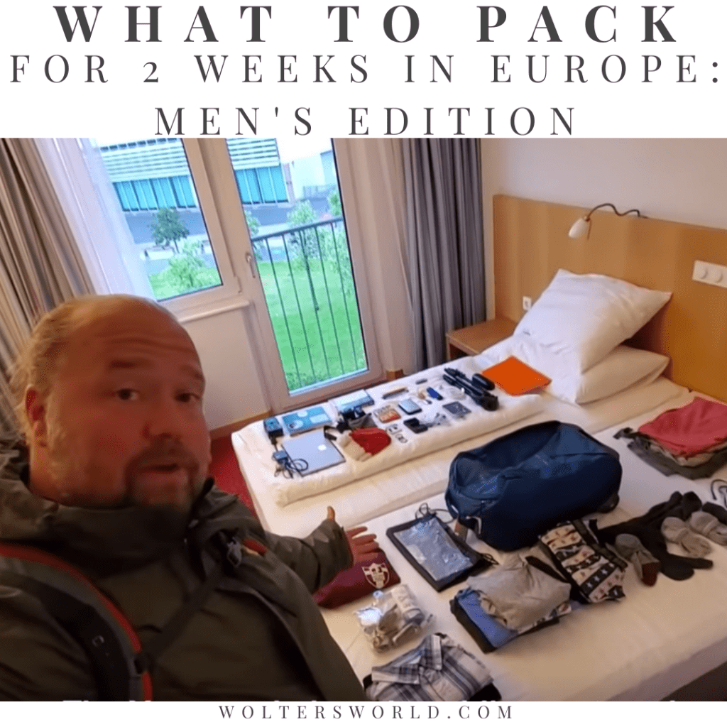 men's packing list for europe