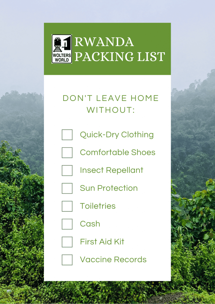 Packing list for Rwanda