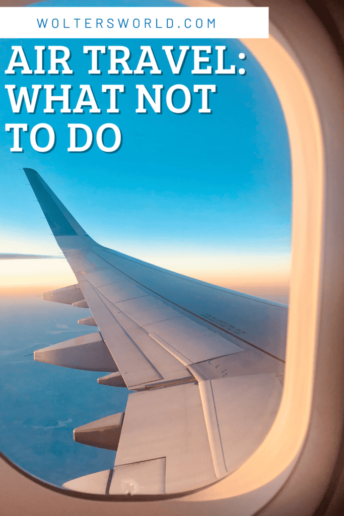 don'ts of air travel