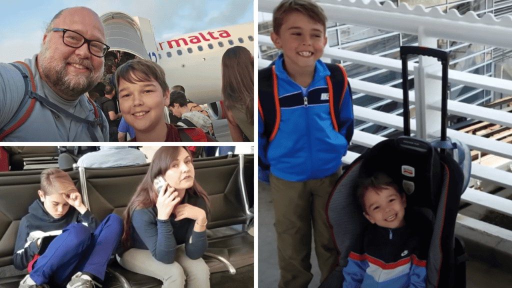 family travel by air