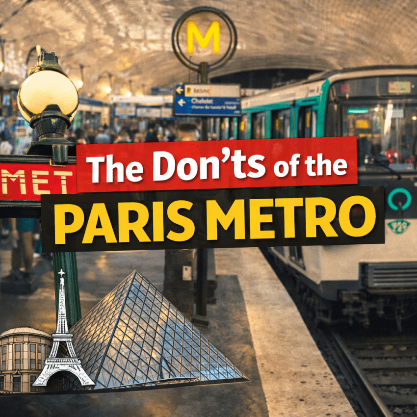 the don'ts of the paris metro